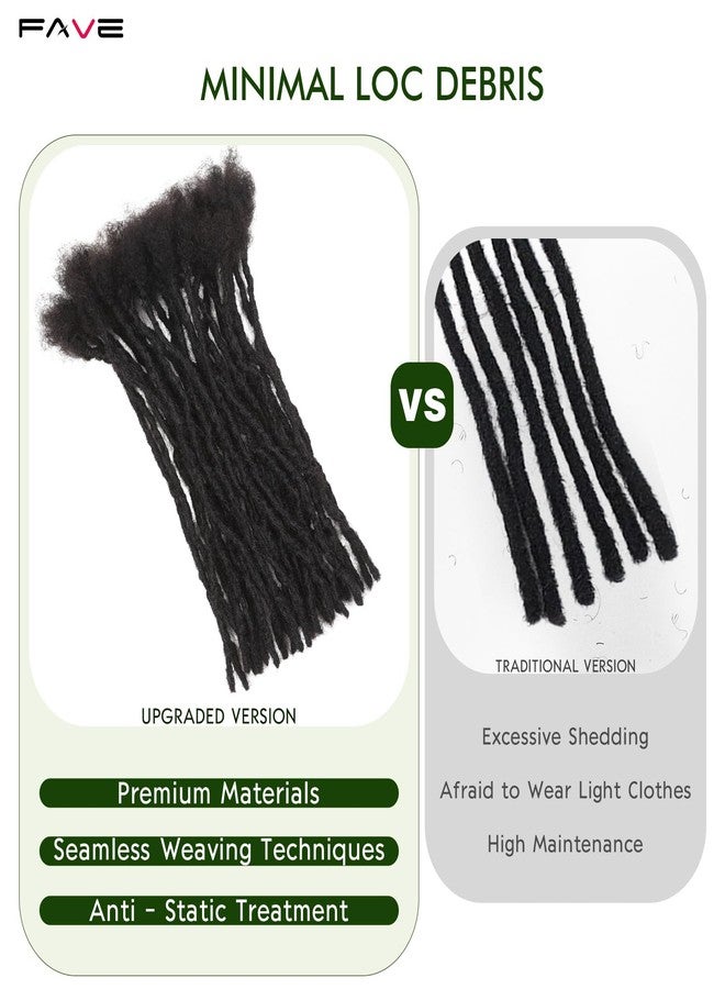 FAVE Human Hair Dreadlock Extensions 0.4cm Width New Anti-Shedding Tech Loc Extensions 6 Inch 30strands Full Handmade Dreads Extensions Real Hair Loc Extension Human Hair for Men/Women(Natural Balck) - Image 2